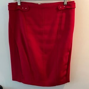 WHBM red skirt size 10